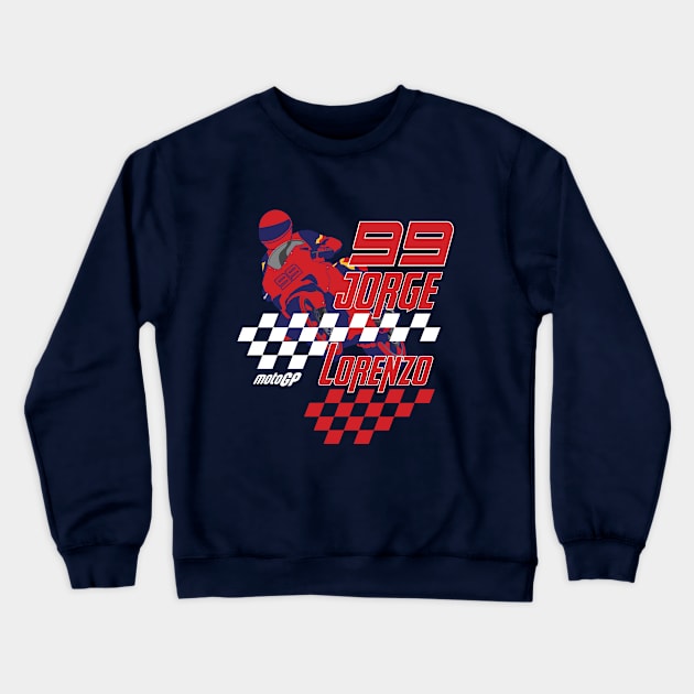 Jorge Lorenzo 99 MotoGP Superbike Crewneck Sweatshirt by CGD